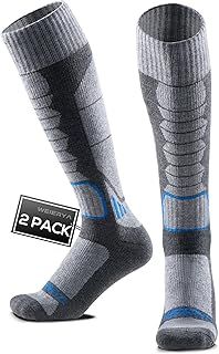 Ski Socks,Merino Wool Ski Socks for Skiing, Snowboarding,Outdoor Sports Thermal Ski Socks,6-8 9-12 Pack of 2/3