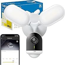 Tapo C720 Floodlight Outdoor Security Camera, 2800-Lumen Ultra-Bright, 2K QHD 4MP, 270° Detection Zone, Wi Fi Camera No Monthly Fee, Smart AI, Customizable Alarm, IP65, Work with Google & Alexa