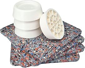 Anti-vibration Washing Machine Dryer Mat Universal and Anti Vibration Damper Set of 4, Anti-Slip Pad, Oscillation Damper Feet, Vibration Absorber
