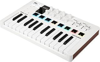 Arturia - MiniLab 3 - Universal MIDI Controller for Music Production, with All-in-One Software Package - 25 Keys, 8 Multi-Color Pads. - White