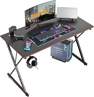 DESINO Gaming Desk 120 x 60 cm PC Computer Desk, Home Office Desk Table Gamer Workstation, Simple Game Table, Black