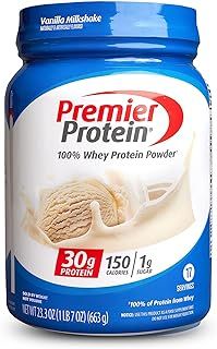 Premier Protein - Whey 100% Protein Powder - Vanilla Milkshake - 663g