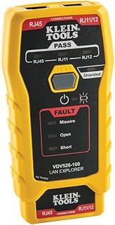 Network LAN Cable Tester, VDV Tester, LAN Explorer with Remote Klein Tools VDV526-100