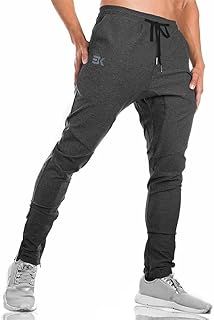 BROKIG Mens Gym Joggers Sweatpants, Causal Slim Fit Running Trousers Tracksuit Jogging Bottoms with Double Pockets