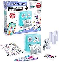 Canal Toys Photo Creator Instant Pocket Printer, Blue, Mini printer, AI app, 3 Rolls, Sticky roll, Pens, Stickers