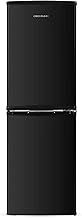 CFF1425050 Static 142 Litre Freestanding 50/50 Fridge Freezer, Adjustable Temperature Control and Legs, Reversible Doors, Efficient LED Light, 4 Star Freezer Rating - in Black