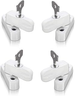 XFORT® 4 Pack Door Jammer and Window Locks for uPVC Doors & Windows - French Doors Security Lock - Locking Sash Jammers - A Quick Low-Cost Home Security Solution