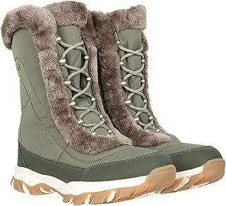 Mountain Warehouse Ohio Womens Snow Boots - Snow Proof Ladies Faux Fur Shoes, Thermal Tested -20 °C, IsoTherm - Winter Skiing, Winter Sports, Walking