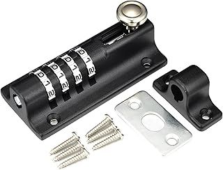 Combination Door Security Slide Latch Lock,Cyrmiug® High Security 4 Digit Pin Dial Gate Lock for Sheds, Home Reinforcement, barns, Fences, childproofing, cupboards, Workshop