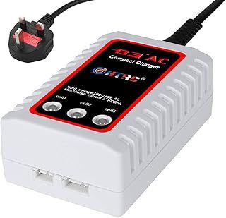 Haisito B3 Lipo Battery Charger for 2-3S Batteries Pack (7.4V,11.1V), Compact Airsoft Battery Balance Fast Charger (100-240V) for RC Quadcopter RC Drone Car Boat (White)