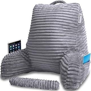 Homie Premium Reading Bed Rest Pillow with Wrist Support, Has Arm Rests, Neck Roll, and Back Support for Lounging, Reading
