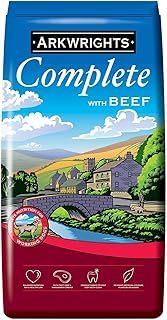 Complete with Beef Dry Dog Food 15kg - Complete Nutrition for Working and Sporting Adult Dogs - Healthy, Nutritious Dry Dog Biscuits