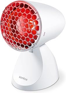 Sanitas SIL06 Infrared Heat Lamp Warm, soothing infrared light, Helps ease muscle aches & joint stiffness, Speed recovery, Improve complexion, With 5 angles of inclination - White - Pack of 1