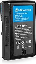 Powerextra V-Mount V-Lock Battery 95Wh (6600mAh),Compatible with Sony Camera,Camcorder Broadcast,MCC 4K/6K Replacement Brick for DSLR BP-95 Camera BMPCC 4K/6K ARRI