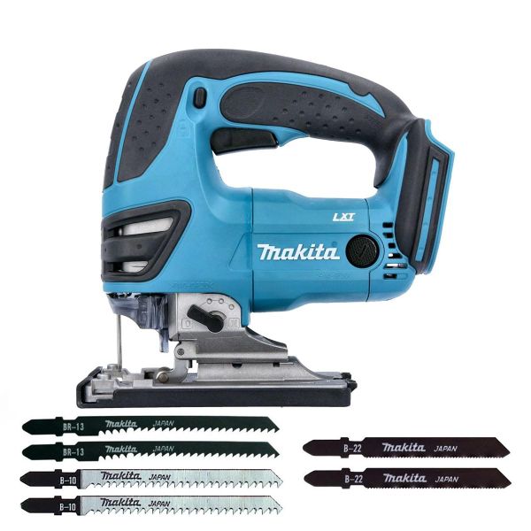 Makita DJV180ZX 18V LXT Cordless Top Handle Jigsaw with 6 Blades Set.