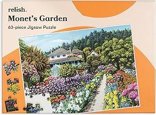 Relish - Dementia Jigsaw Puzzles for Adults, 63 Piece Monet's Garden Puzzle - Activities & Gifts for Elderly People with Alzheimer's