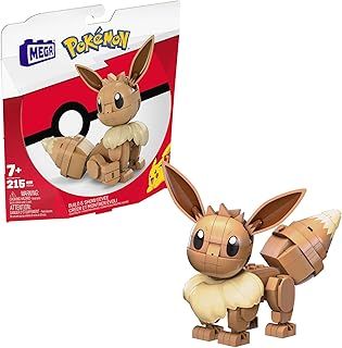 MEGA Pokémon Building Toys Set Build & Show Eevee with 215 Pieces, Articulated and Poseable, 4 Inches Tall, for Kids, HDL84