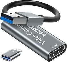 video capture card, Papeaso 4K HDMI to USB capture card, Full HD 1080p video capture device, HDMI Video Game Capture for Editing Video/Games/Streaming/Online Teaching(silver)