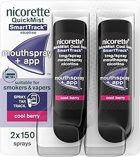 Nicorette® QuickMist SmartTrack™ Mouthspray- 2 x 150 sprays (Cool Berry) (Packing May Vary)