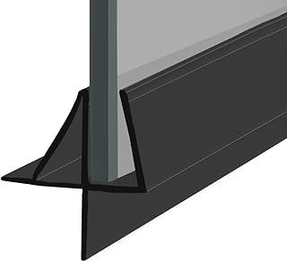 Shower or Bath Screen Door Seal | Fits 4, 5 or 6mm Glass | Seals Gaps of Up to 20mm | 80cm, 90cm, 140cm, 200cm or 250cm Long | Clear or Black | SEAL141 (80cm, Clear)