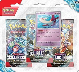 Pokémon TCG: Scarlet & Violet—Stellar Crown 3-Pack Blister - Latias (3 Booster Packs & Foil Promo Card)
