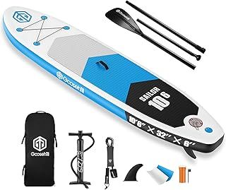 Goosehill Inflatable Stand Up Paddle Board, Premium SUP Package, 10' Long 32" Wide 6" Thick, Patterns Open for Customization