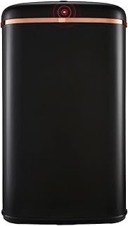 Tower T838010BLK Cavaletto Square Sensor Bin, 58L, Black and Rose Gold