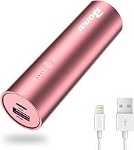Bonai Portable Charger For iPhone With Charging Cable 5000mAh, Portable Phone Charger Power Bank For iPhone 11 12 13 Max/Pro/XR/X/8/7/6/Plus(Rose Gold)