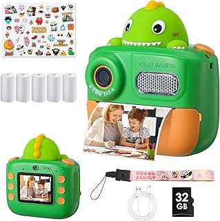 Kids Camera Instant Print Luckits Children's Digital Camera 1080P HD 4800W Dual Camera with 32G TF Card 5 Rolls Photo Paper & 6 Color Pens Toddler Video Camera X-mas Birthday Gift for Boys Girls 3-12
