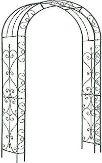 Gr8 Garden Patio Outdoor Large Black Metal Decorative Loire Arch Wedding Rose Archway Ornament Arbour Pergola For Climbing Plants Trellis Support