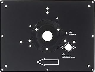 Trend Router Table Insert Plate, Aluminium Alloy, 305.8 mm x 229 mm, Pre-Drilled for Trend T11 & TBC Base, Customisable Fit, RTI/PLATE/A