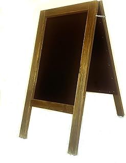 WATERPROOFED Chalkboard 80cm x 41cm A Board Frame Black Board Sandwich Pavement Board Double Sided Sign Newly Upgraded Easy Cleans Laminate Panels