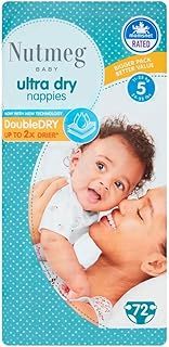 Nutmeg Baby Ultra Dry Size 5, 72 Nappies