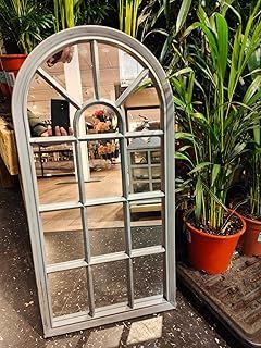 Window Style Wall Mirror Simply Stylish Decor Wall Window Mirror 69X 34Cm Grey Rustic