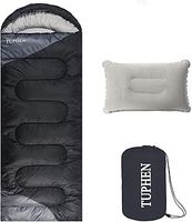 tuphen Sleeping Bag - 3-4 Seasons Camping Sleeping Bags for Adults for Hiking, Backpacking, Cold Weather & Warm Lightweight Travel Gear (Dark-gray, Single 86.61''x31.49'')