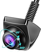 AHD 1080P Reverse Camera: 360°+45° Adjustable Rear View with 170° Wide Angle Reversing/Front cameras-IP69 Waterproof Parking-Universal 12V-24V for Car/Truck/SUV/Van