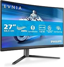 PHILIPS Evnia 27M2C5200W - 27 inch FHD Curved Gaming Monitor, 280 Hz, HDR10, 1 ms GtG, FreeSync Prem. (1920 x 1080 2x HDMI 2.0, 1x DP 1.4) dark gray