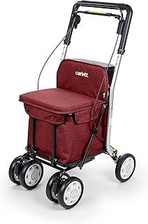 Carlett Shopping rollators, fabric, Red, 29L/15kg