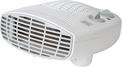 BLACK+DECKER BXSH37005GB Fan Heater, 2 Heat Settings, 1 Fan Setting, Adjustable Thermostat, 2KW, White