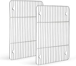 Cooling Rack Set of 2, Homikit Stainless Steel Wire Grill Rack for Oven Roasting Baking Cooking, Fit Large Baking Tray for Cake/Meat/Bread, Heavy Duty & Dishwasher Safe