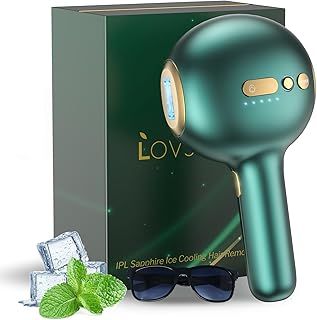 Laser Hair Removal Device, Painless Sapphire Ice-Cooling IPL Hair Removal Device, FDA Approved IPL Laser Hair Remover with 5 Levels & 2 Modes, For Women Men Facial Bikini Leg Body at Home Use