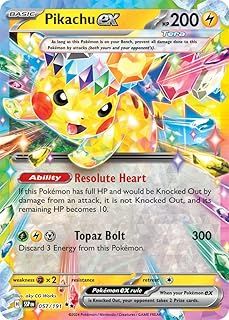 Pokemon - Pikachu ex 057/191 - Surging Sparks – Tera Double Rare – Foil Single Card