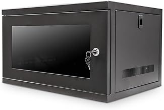 Deep Data Cabinet, Wall Mounted, IT Data Network Equipment with Management & Lock. (6U 300mm)