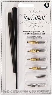 Speedball Cartooning Pen Set, DIY Cartoon Kit, Comic Art, Graphic Animation, Anime, Drawing, Cartoons, Novel, Books, Adult, Black