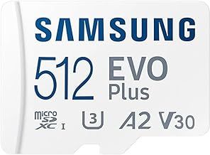 Samsung Evo Plus microSD SDXC U3 Class 10 A2 Memory Card 130MB/s with SD Adapter 2021 (512GB)