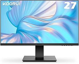 KOORUI 27 Inch FHD Monitor, Computer Monitor(1080P, 75HZ, HDMI+VGA, 99% SRGB, 5ms Response, Eye Care) Virtually Borderless Design Display, 27N1A
