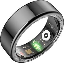 findtime Smart Ring Men Women Android Fitness Ring Pedometer Heart Rate Blood Oxygen Sleep Tracker Activity Trackers for Sports Time, Distance, Calories Compatible with Android iOS