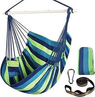 Chihee Hammock Chair Swing Chair Strong Metal Collapsible Spreader Bar Portable Hanging Chair Max 330 lbs Comfy Seat Patio Lawn Chair Cotton Blended for Superior Comfort Durability Indoor Outdoor