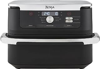 Ninja Foodi FlexDrawer Air Fryer, Dual Zone with Removable Divider, Large 10.4L Drawer, 7-in-1, Air-Fryer Uses No Oil, Air Fry, Roast, Bake, Max Crisp, Non-Stick Dishwasher Safe Parts, Black AF500UK