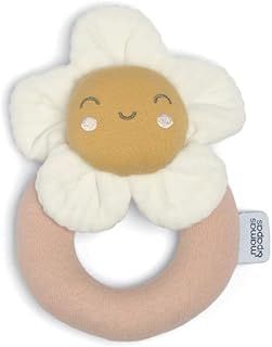Mamas & Papas Baby/Toddle Soft Grabber Rattle, Ring Shaped, Grateful Garden